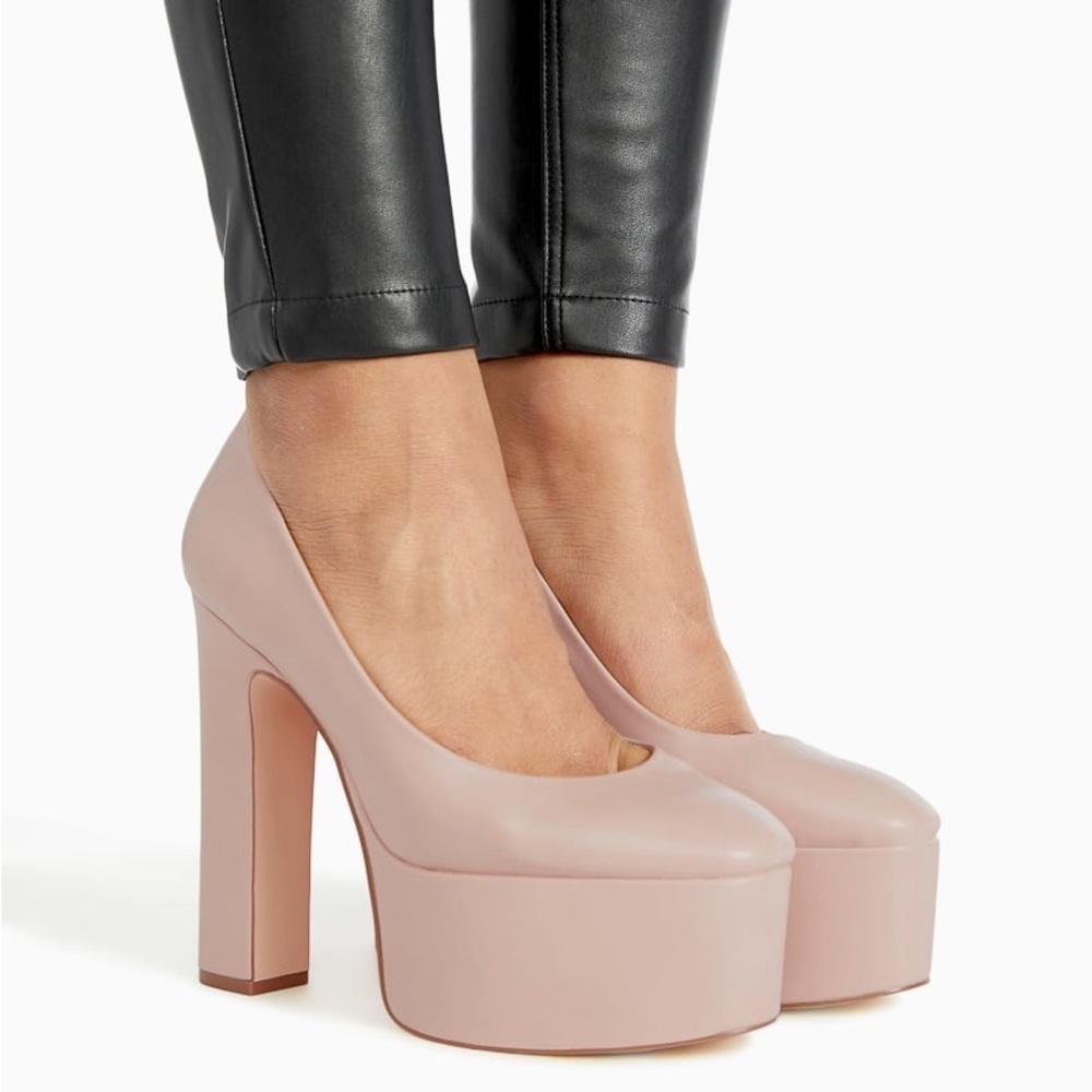 SHOE DAZZLE Women’s Perry Extreme Ankle Platform Pump Chunky Heels Shoes Size 9